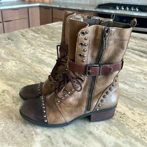 Gianni Bini Belted and Studded Moto Boot